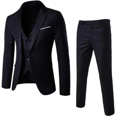 Men Blazers 3Pieces Sets Wedding Formal Elegant Business Luxury Full Vest Pants Coats Classic Jackets Suit Coat Blazers Trousers - SHOWLU FASHION STORE