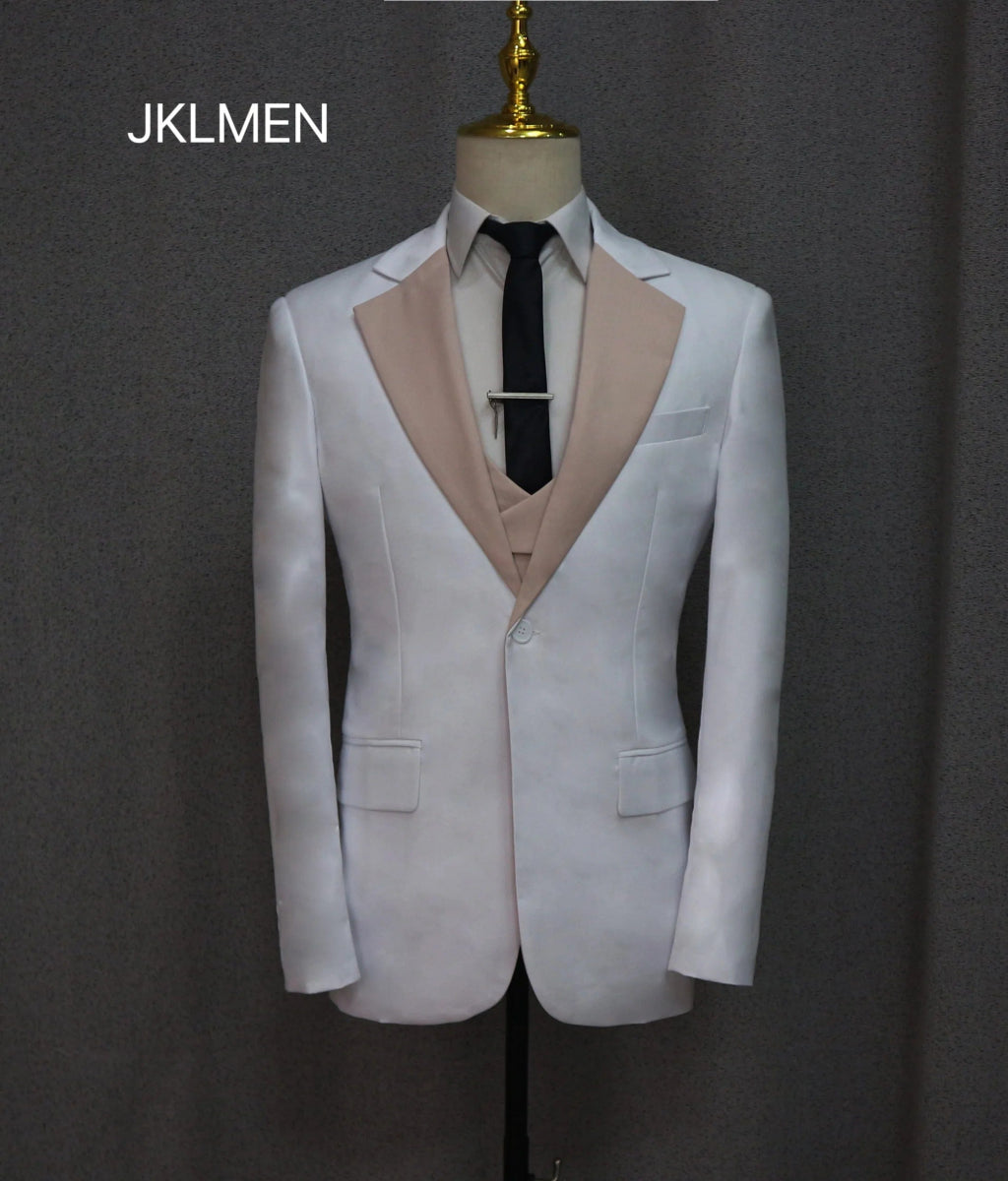 Men Coat Business Formal Slim Fit Suit Costumes Pour Homme Set Party Vest Pants Wedding 3pcs Blazer Verde Hombre Terno Masculino - SHOWLU FASHION STORE