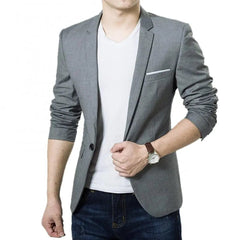 Men Formal Business Suit Coat One Button Black Blue Red Men Slim Fit Fashion Blazer Suit Jacket Casual Suit Blazer Men Clothing - SHOWLU FASHION STORE