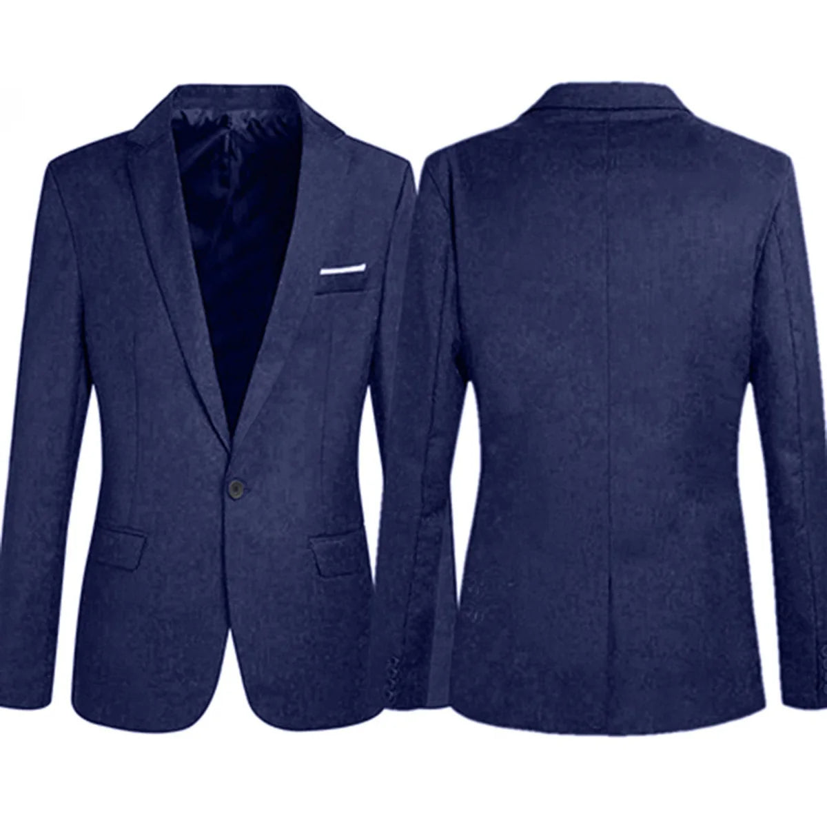 Men's slim fit formal blazer jacket by SHOWLU FASHION STORE, featuring a one-button design in black, blue, or red for business or casual wear.