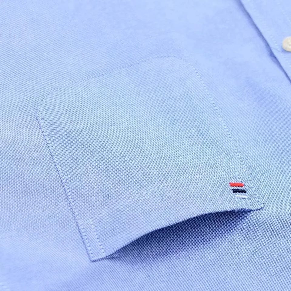 Men's long sleeve cotton dress shirt with plaid and solid color options, regular fit, from SHOWLU FASHION STORE.