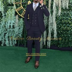 Men's 3 - piece wedding suit, single - breasted jacket + vest + trousers, cocktail party, award ceremony and other formal occasions - SHOWLU FASHION STORE