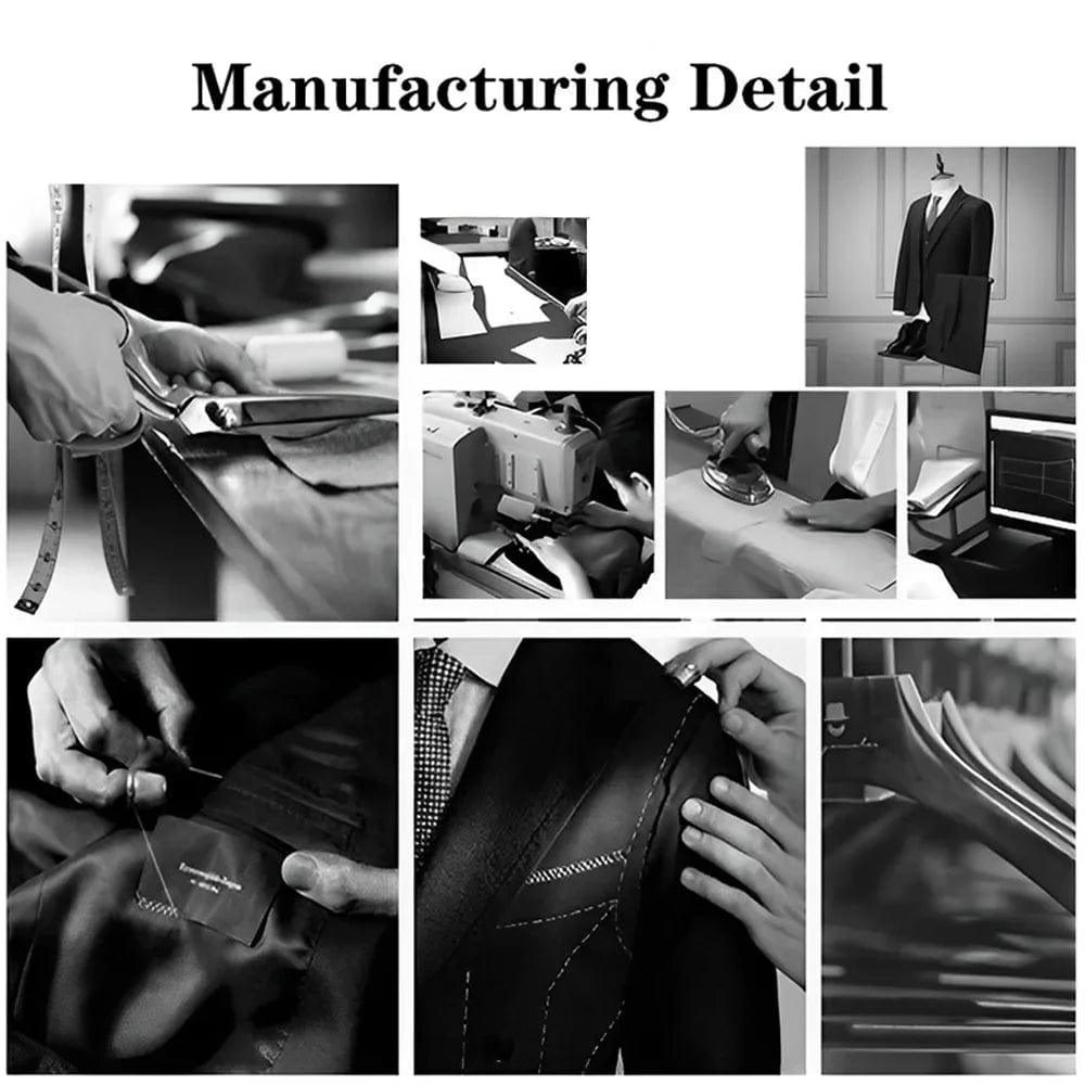 Men's 3 - piece wedding suit, single - breasted jacket + vest + trousers, cocktail party, award ceremony and other formal occasions - SHOWLU FASHION STORE