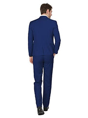 Men's 3 Pieces Suit Elegant Solid One Button Slim Fit Single Breasted Party Blazer Vest Pants Set. Black - SHOWLU FASHION STORE