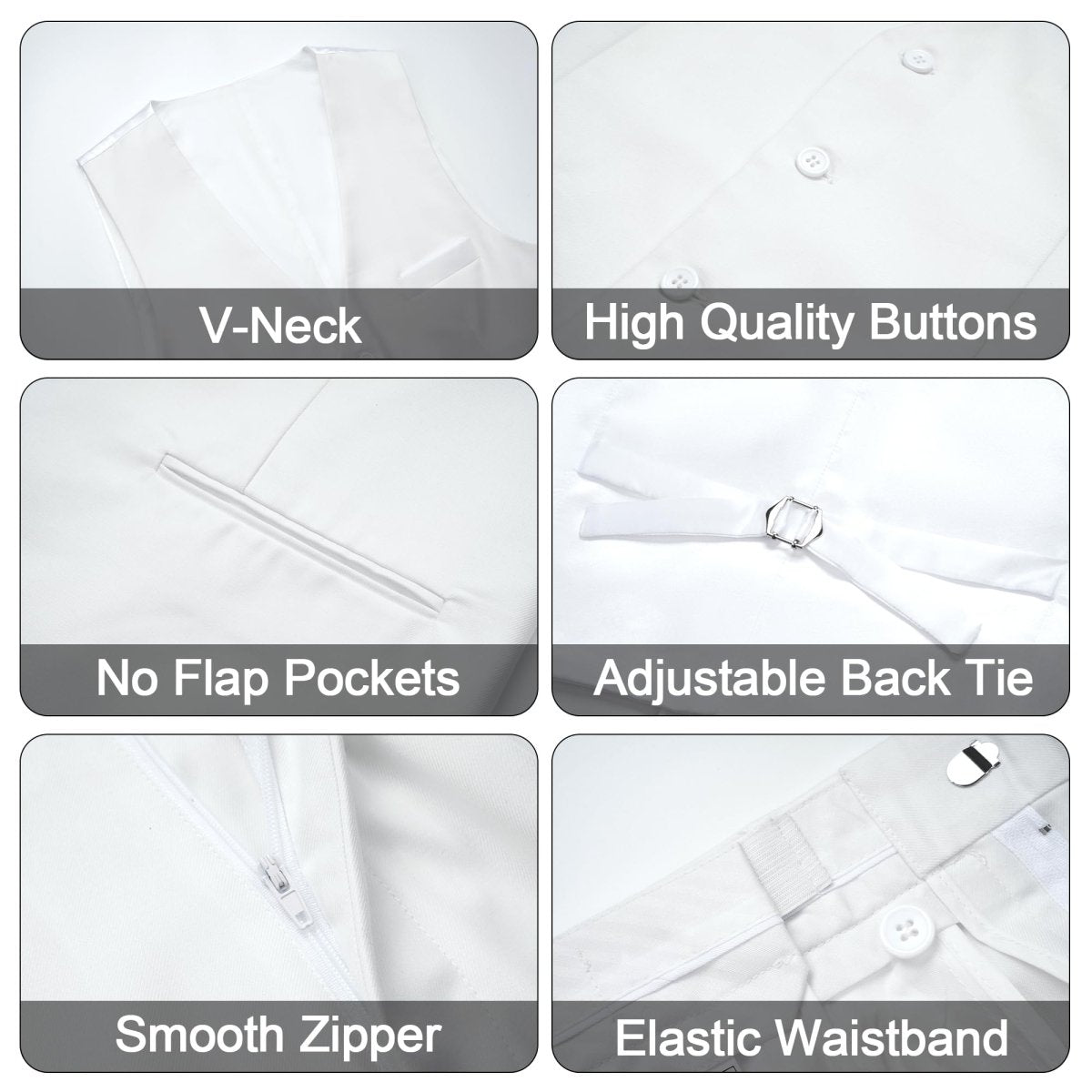 Men's 3 Pieces Suit Elegant Solid One Button Slim Fit Single Breasted Party Blazer Vest Pants Set. Black - SHOWLU FASHION STORE