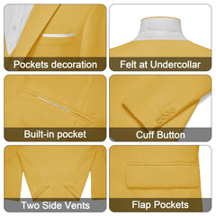 Men's 3 Pieces Suit Elegant Solid One Button Slim Fit Single Breasted Party Blazer Vest Pants Set. Black - SHOWLU FASHION STORE