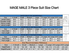 Men's 3 Pieces Suit Elegant Solid One Button Slim Fit Single Breasted Party Blazer Vest Pants Set. Black - SHOWLU FASHION STORE