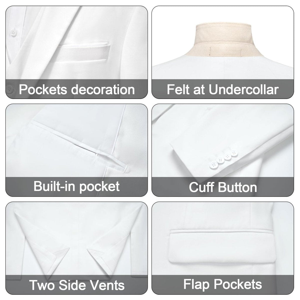 Elegant black men's 3-piece slim fit suit with single-breasted blazer, vest, and pants, featuring a classic one-button design.