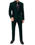 Men's 3-piece skinny fit suit by SHOWLU FASHION STORE, featuring a tuxedo jacket, vest, and pants, ideal for business or wedding.