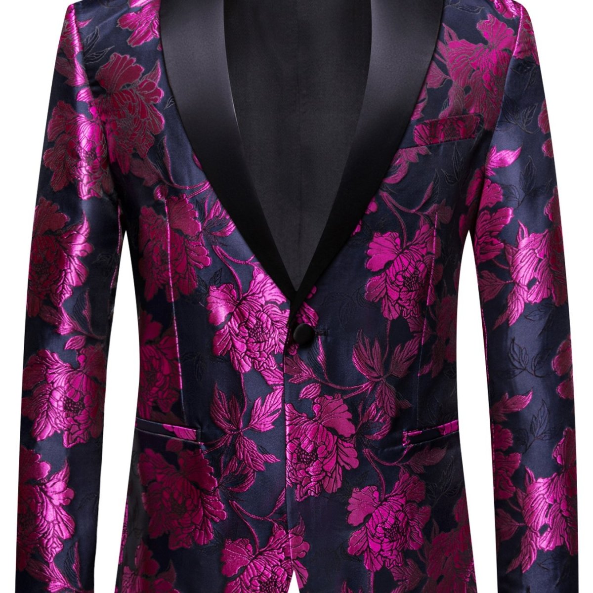 Men's blue chamois blazer by SHOWLU FASHION, regular fit solid suit jacket for wedding, party, or prom occasions.