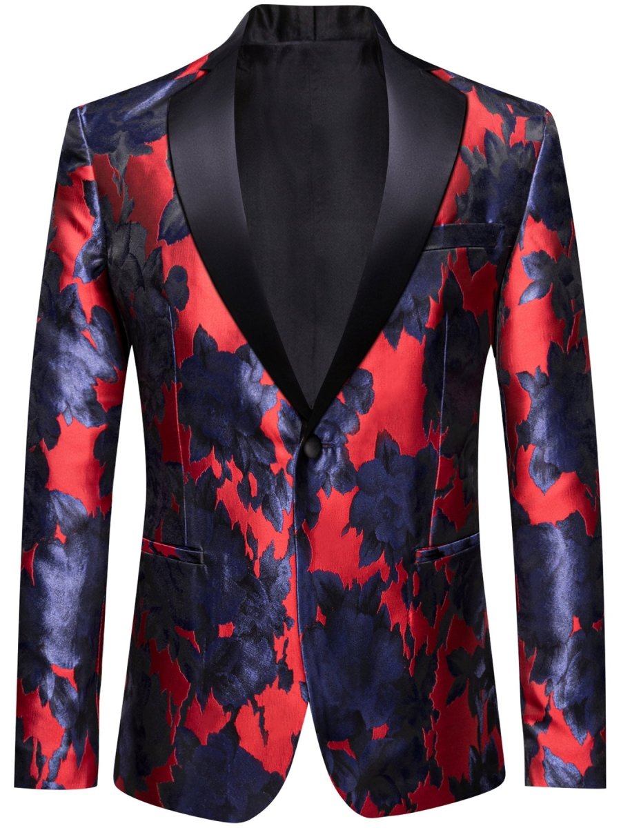 Men's blue chamois blazer by SHOWLU FASHION, regular fit solid suit jacket ideal for weddings, parties, and formal occasions.
