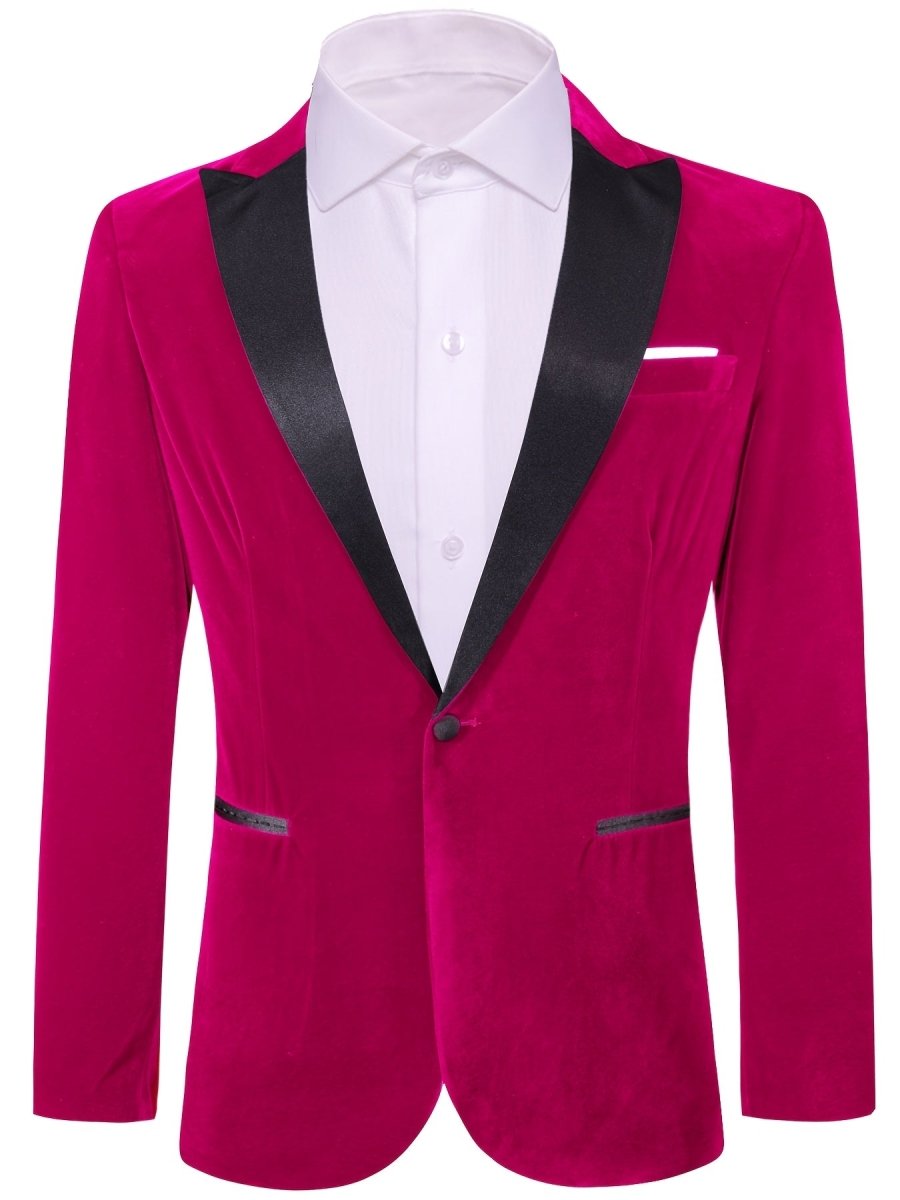 SHOWLU FASHION STORE men's floral slim fit blazer featuring an elegant paisley tuxedo design, ideal for formal events and parties.