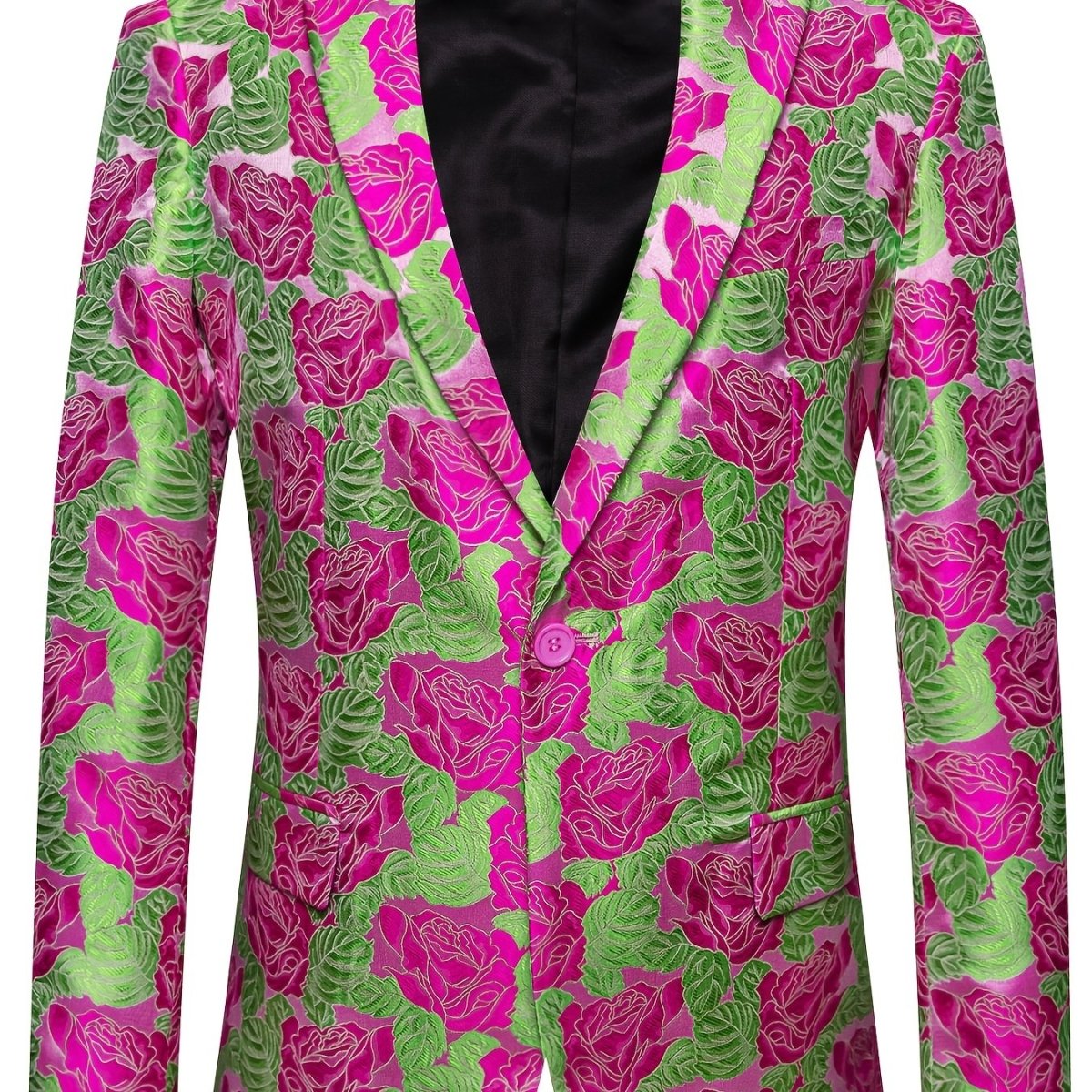 Men's floral slim fit blazer by SHOWLU FASHION STORE featuring an elegant paisley tuxedo jacket for formal events.