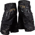 Men's tactical cargo shorts by SHOWLU, waterproof camo ripstop hiking pants with multiple pockets and outdoor-ready design.