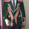 Men's pumpkin orange casual blazer by SHOWLU FASHION STORE, trendy skinny fit lapel jacket for young adults, Halloween style.