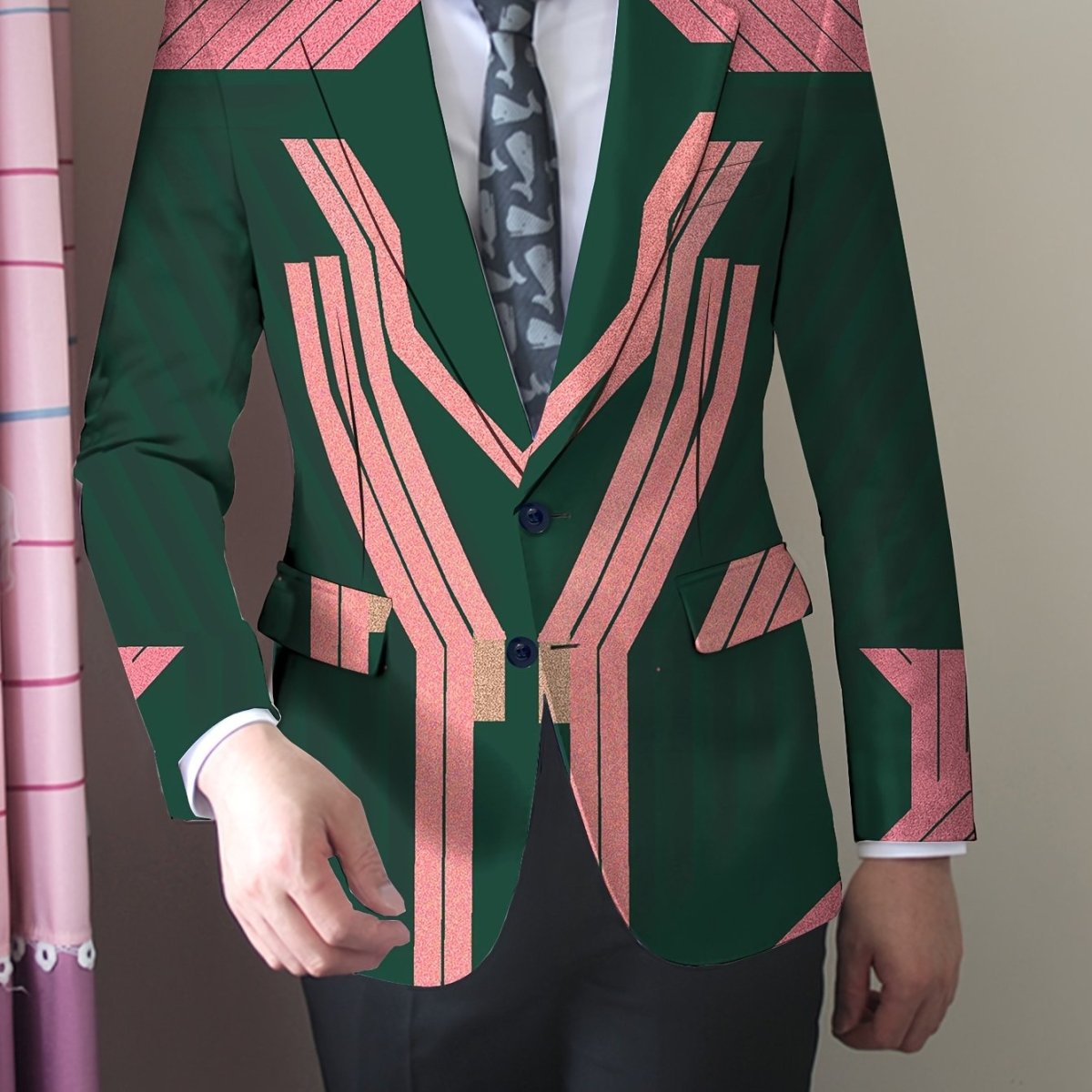 Men's pumpkin orange casual blazer by SHOWLU FASHION STORE, trendy skinny fit lapel jacket for young adults, Halloween style.
