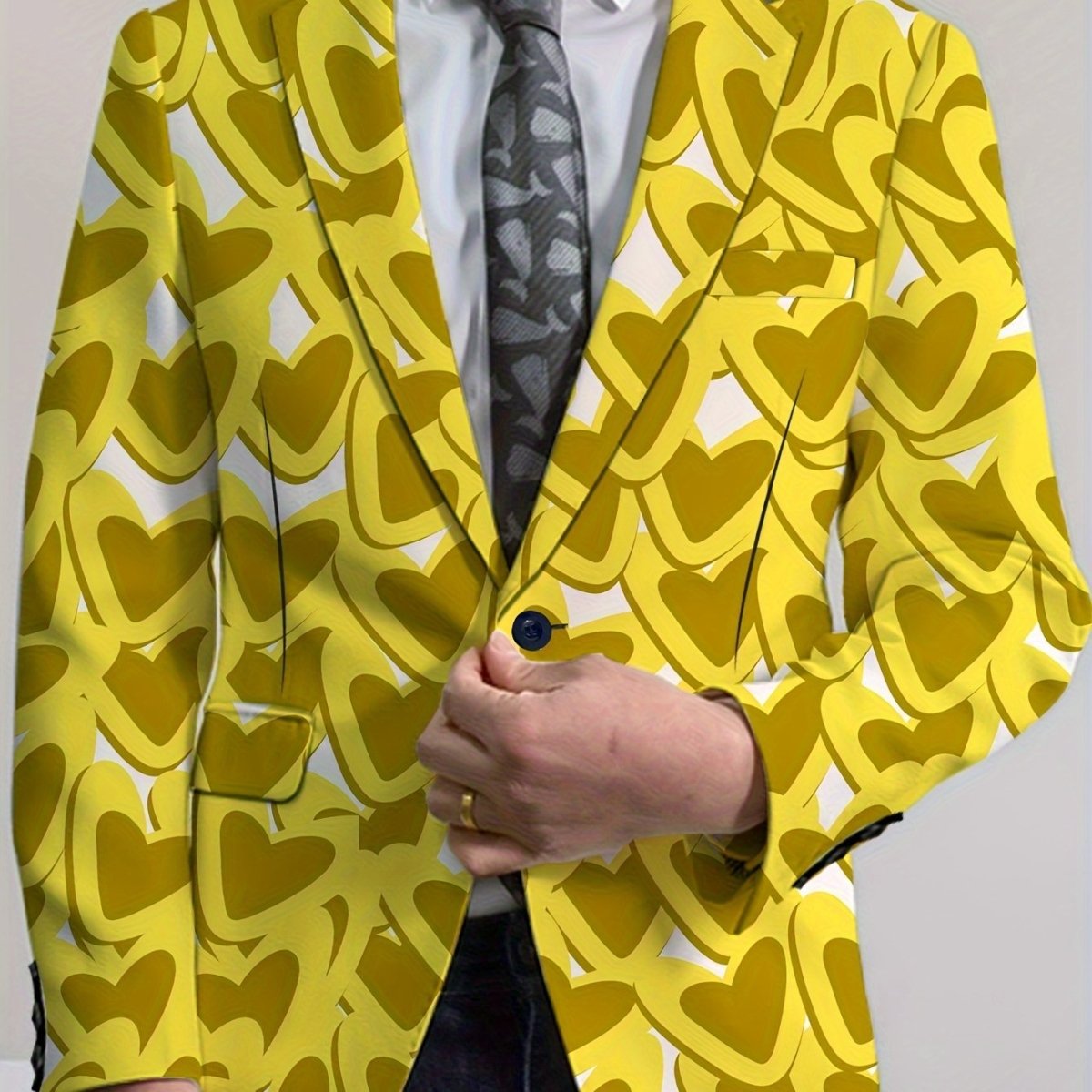 Men's classic solid color blazer by SHOWLU FASHION STORE, casual stretch blazer with lapel and button detail for all seasons.