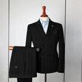 iLoveWedding men's double-breasted tuxedo suit set with blazer and trousers, formal evening wear for weddings and special occasions