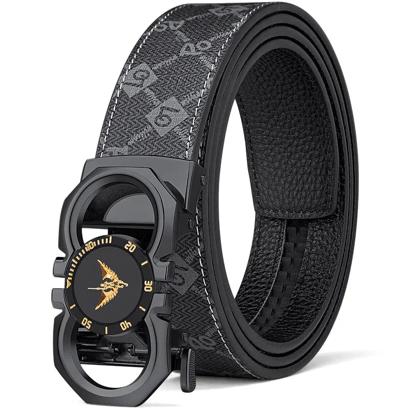 WilliamPolo men's automatic buckle belt with formal leather and PVC design, versatile and stylish for casual or dress occasions