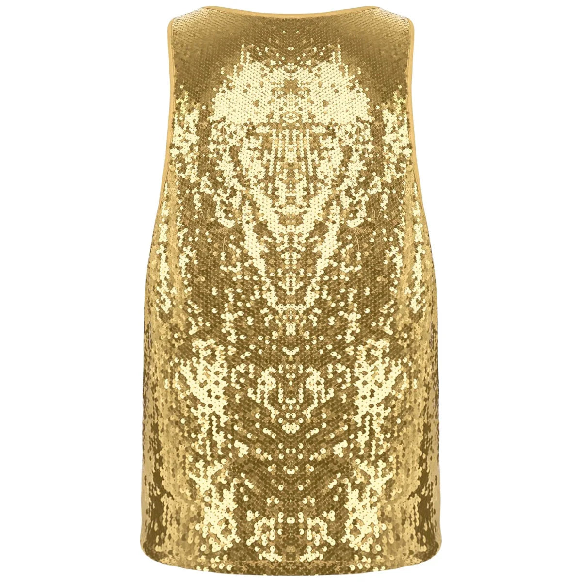 Men's glitter sequin dance vest by SHOWLU FASHION STORE, V-neck disco party tank top with smooth lining for club and festival dancing.