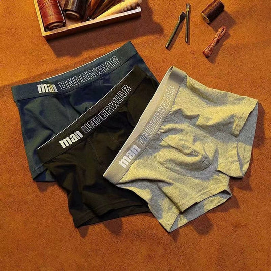 Men's Large Size Mid - Waist Elastic Underwear for Teenagers in Autumn - SHOWLU FASHION STORE