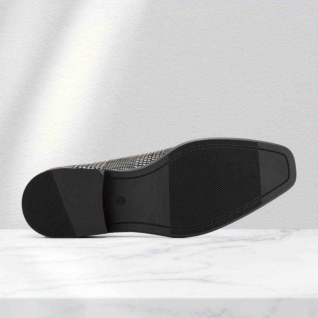 Men's lightweight slip-on formal loafers with round toe, designed for weddings and special occasions, by SHOWLU FASHION STORE.