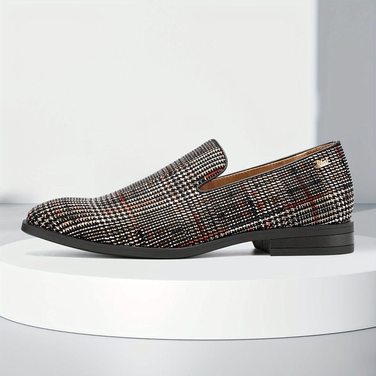 Men's lightweight slip-on formal loafers by SHOWLU FASHION STORE, round toe wedding shoes with a sleek, comfortable design.