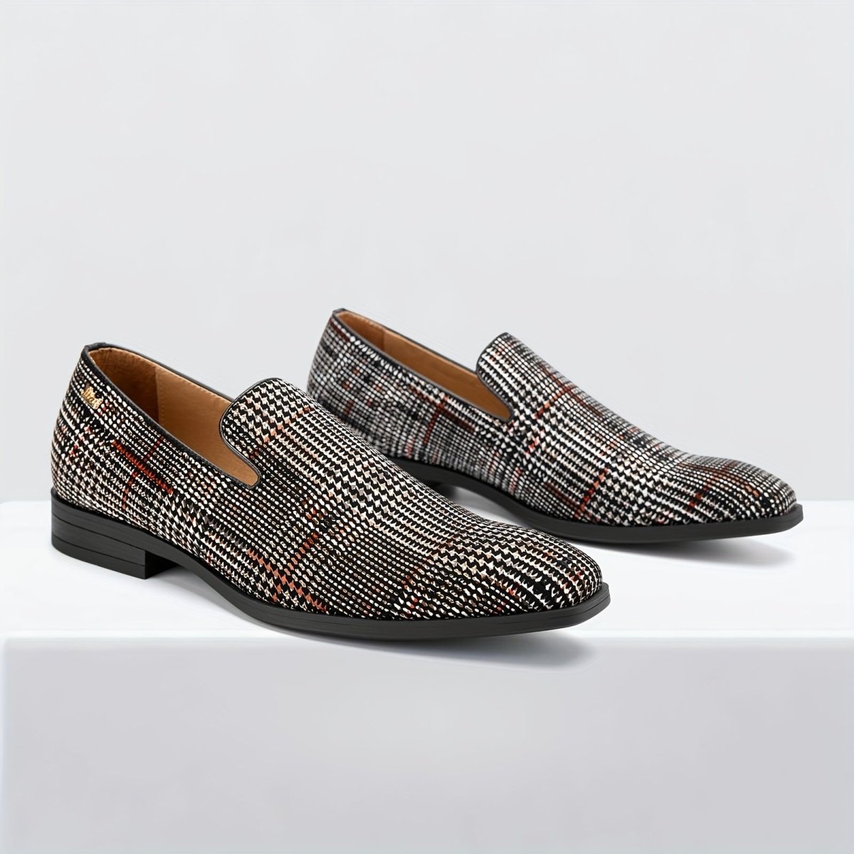 Men's lightweight slip-on formal loafers with round toes, ideal for weddings and special occasions, by SHOWLU FASHION STORE.