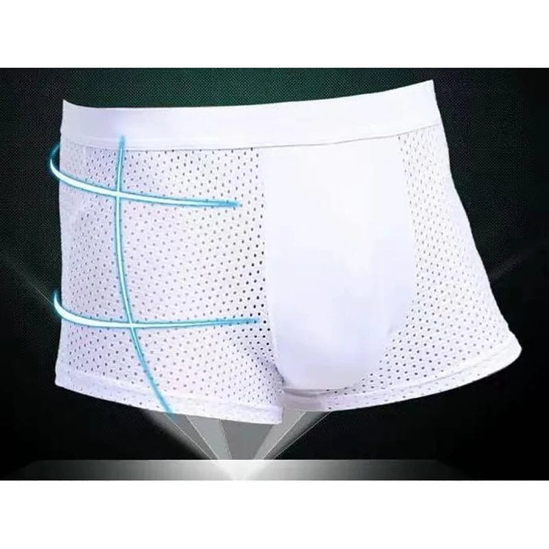 Men's solid polyester boxer shorts by Showlu Fashion Store, multicolor underwear with a comfortable fit and stylish design.