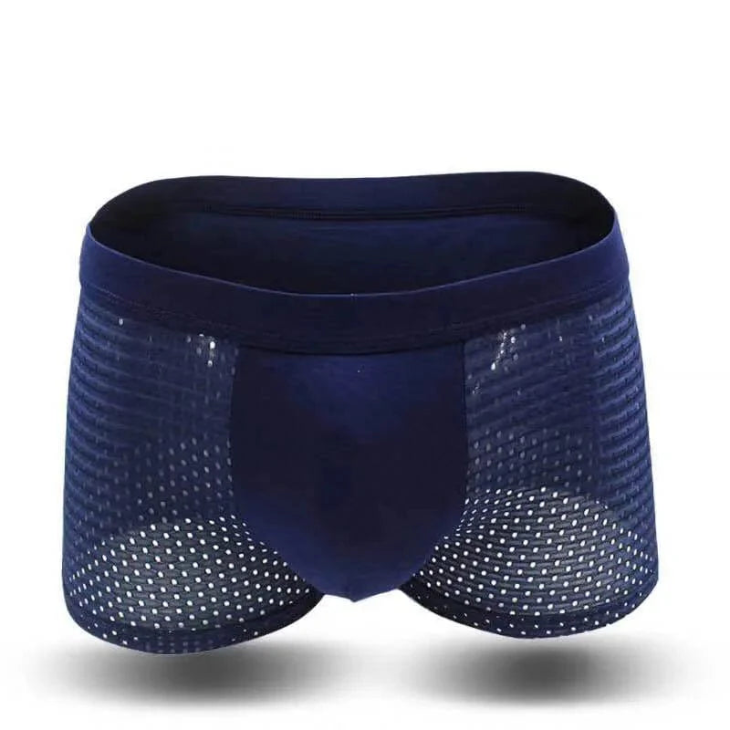 Men's solid polyester boxer shorts by Showlu Fashion featuring multicolor stylish underwear for winter comfort and fashion.