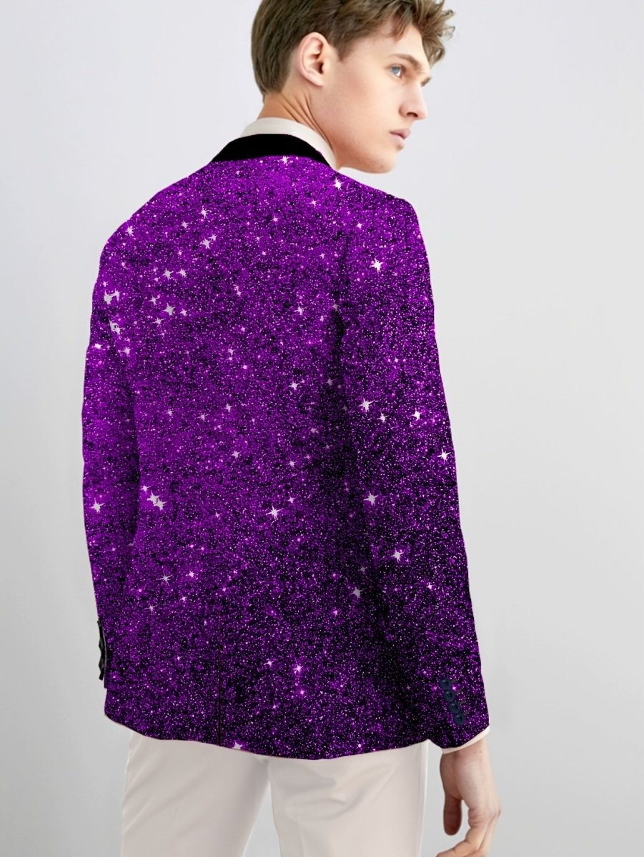 SHOWLU men's slim fit blazer with long sleeves, button details, casual style, polyester-elastane fabric, suitable for all seasons.