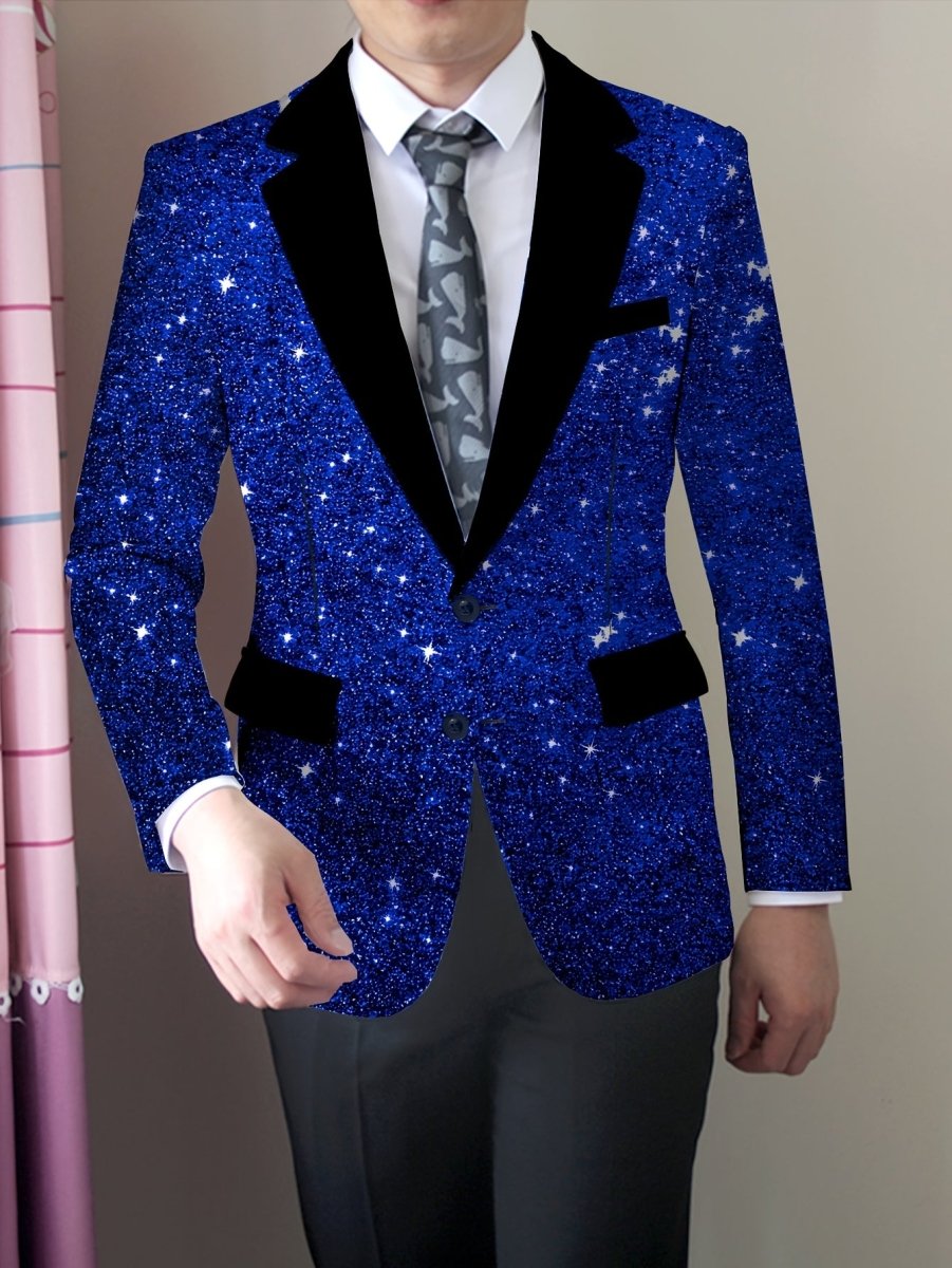 SHOWLU Men's slim fit blazer with long sleeves, button details, in casual style, made of polyester and elastane for all seasons.