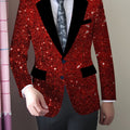 Men's SHOWLU slim fit blazer with long sleeves, button details, casual style, made of polyester and elastane for all seasons.