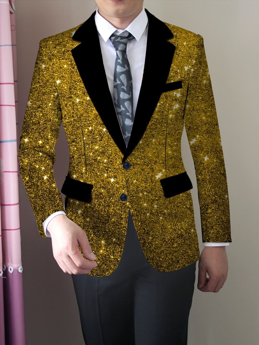 Men's slim fit blazer by SHOWLU FASHION STORE, casual long sleeve suit jacket with button details, polyester-elastane blend, all-season style