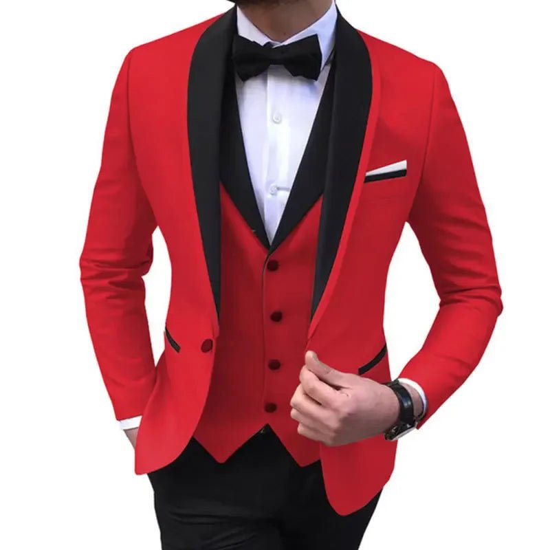 Men's Slimming Western - style Suits Smooths Your Silhouette Fashionable British Wedding Tuxedos Clothing - SHOWLU FASHION STORE