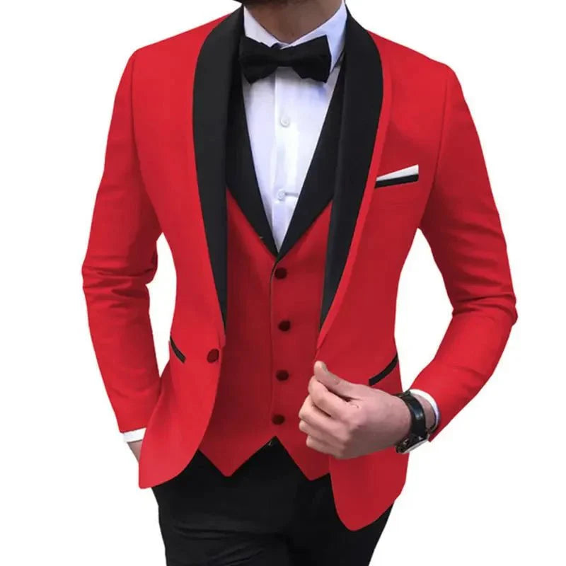Men's slim British style wedding tuxedo by SHOWLU Fashion Store, featuring a sleek silhouette and fashionable Western design.