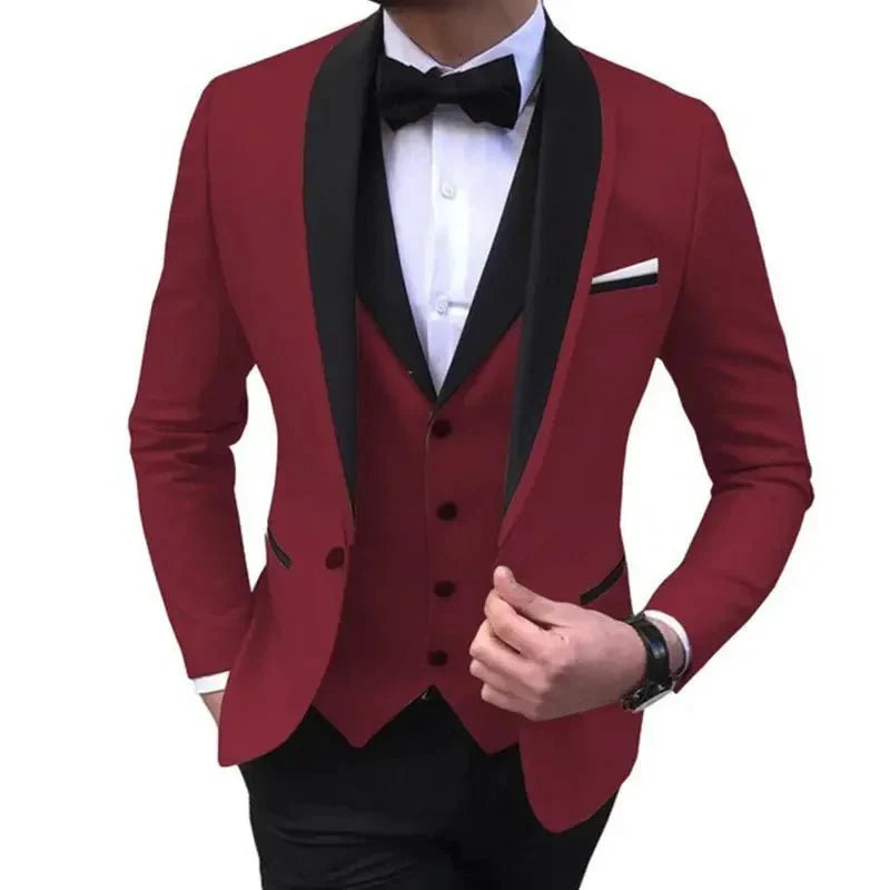 Men's SHOWLU British style slimming tuxedo with a smooth silhouette, stylish western wedding suit, perfect for formal occasions.