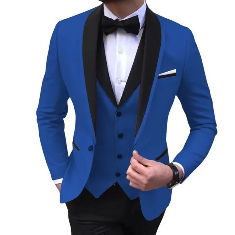Men's Slimming Western - style Suits Smooths Your Silhouette Fashionable British Wedding Tuxedos Clothing - SHOWLU FASHION STORE