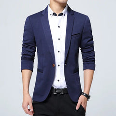 Men's Smart Casual Suit Blazers Slim Fit Sport Coat Fashion Formal Dress Groom Marriage Suit Coat Spring Autumn Outwear - SHOWLU FASHION STORE