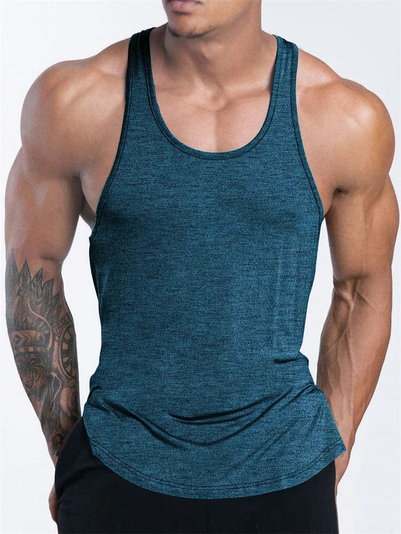 Men's Sports Fitness Tank Top Summer GYM Training Undershirt Running Basketball Quick Drying Breathable loose Tank Top men tops - SHOWLU FASHION STORE