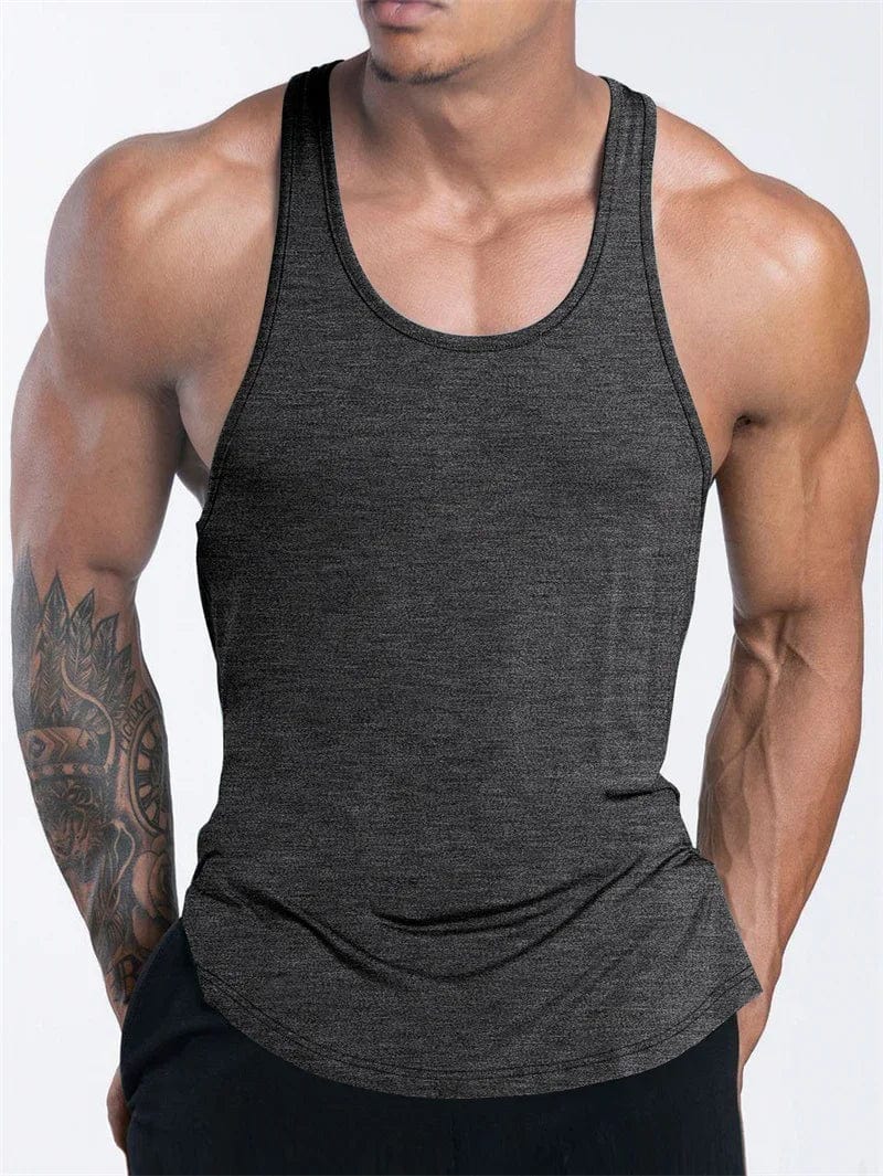 Men's Sports Fitness Tank Top Summer GYM Training Undershirt Running Basketball Quick Drying Breathable loose Tank Top men tops - SHOWLU FASHION STORE