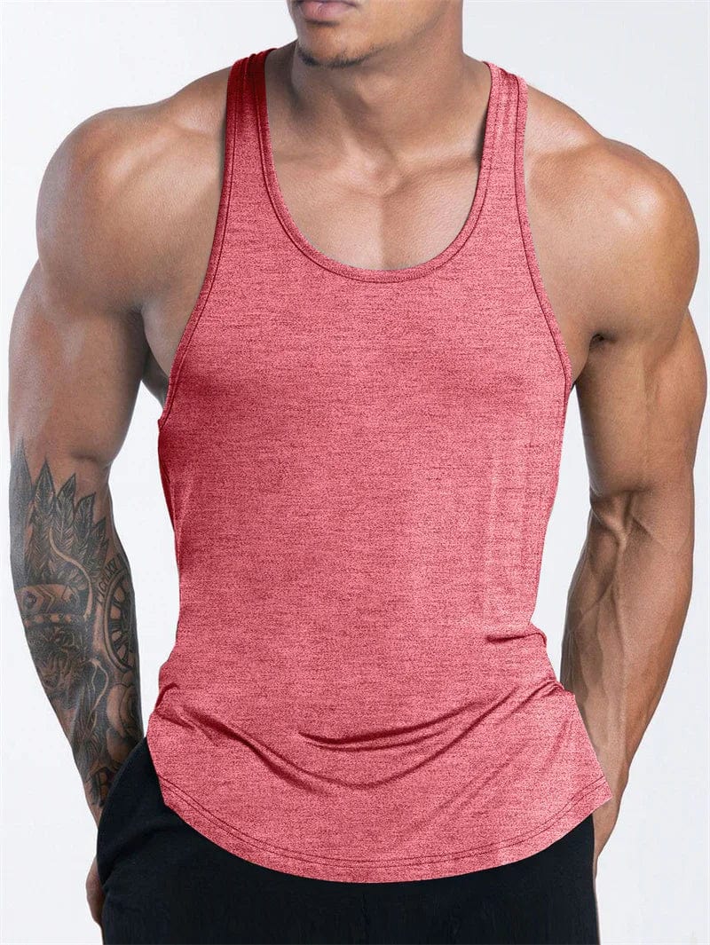 Men's breathable quick-drying sports tank top for gym, running, and basketball by SHOWLU FASHION STORE, loose fit and suitable for summer workouts.