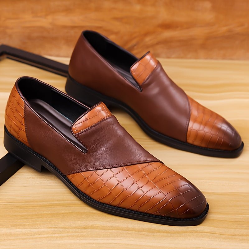 SHOWLU men's business slip-on loafers made of microfiber leather, versatile formal shoes suitable for casual and office wear