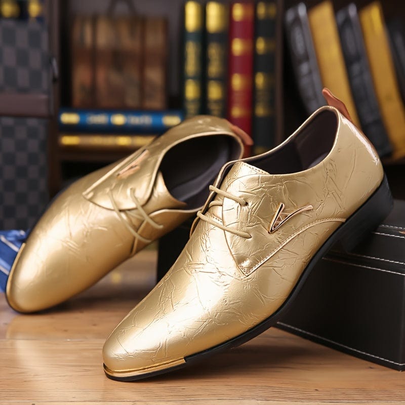SHOWLU Men's casual shoes with breathable PU leather, low top design, lace-up style, suitable for all seasons.