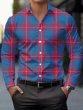 SHOWLU FASHION men's casual long sleeve lapel shirt, breathable fabric, stylish full-sleeve top for daily or business wear.