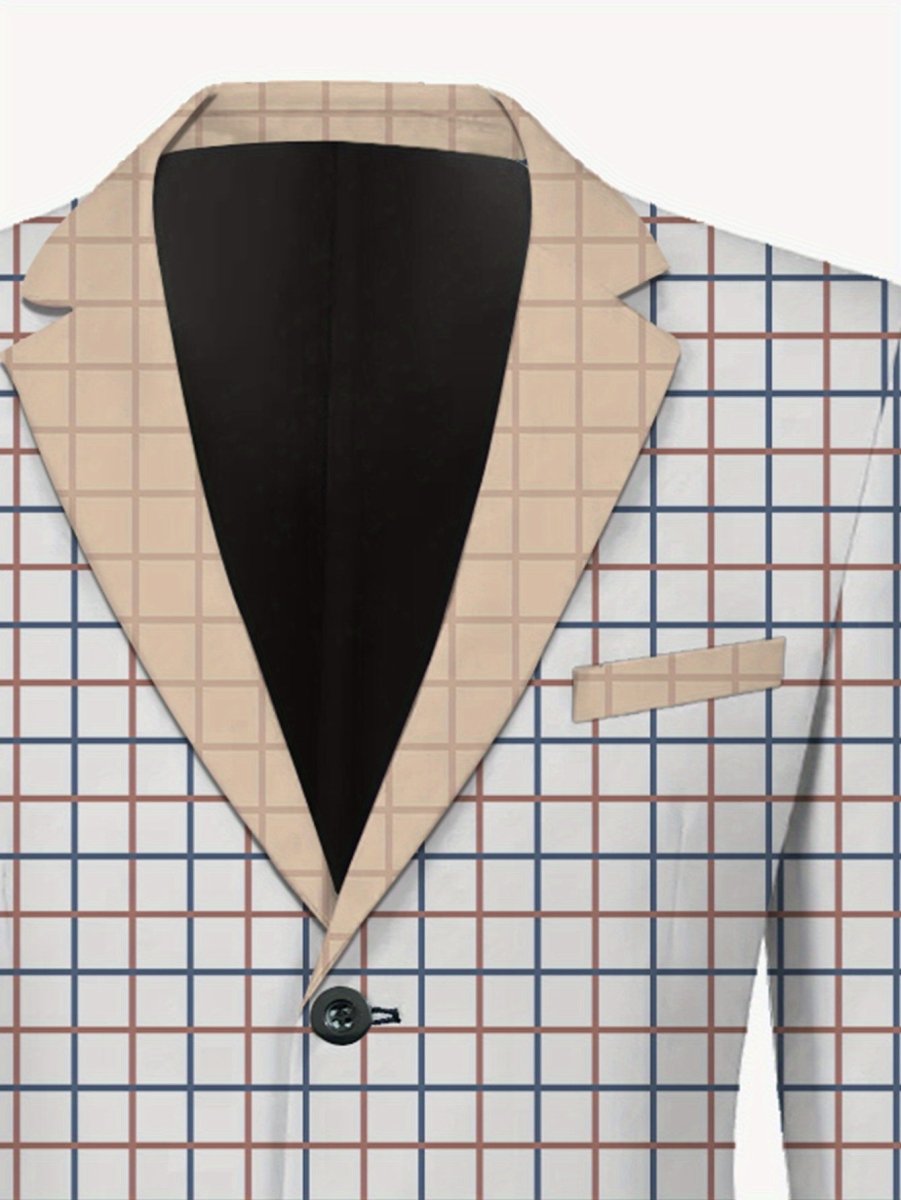 Men's casual skinny fit suit by SHOWLU FASHION STORE, includes 2-piece lapel jacket and matching pants, stylish and modern design