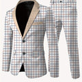 Men's casual skinny fit suit by SHOWLU FASHION STORE, featuring a lapel jacket and matching pants in a stylish design.