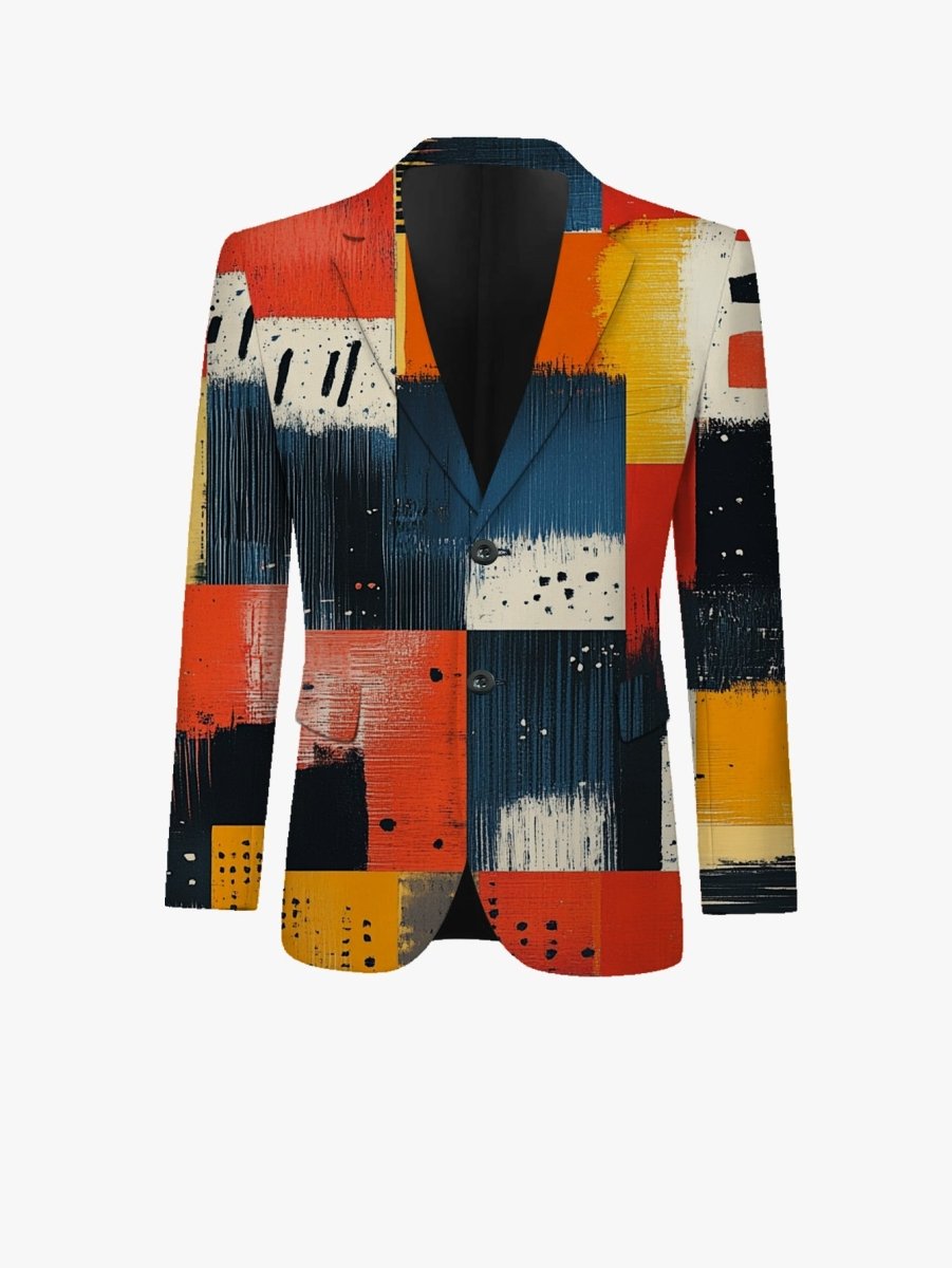 Men's casual skinny fit suit with long sleeves, two-piece set, stylish and modern fashion by SHOWLU FASHION.