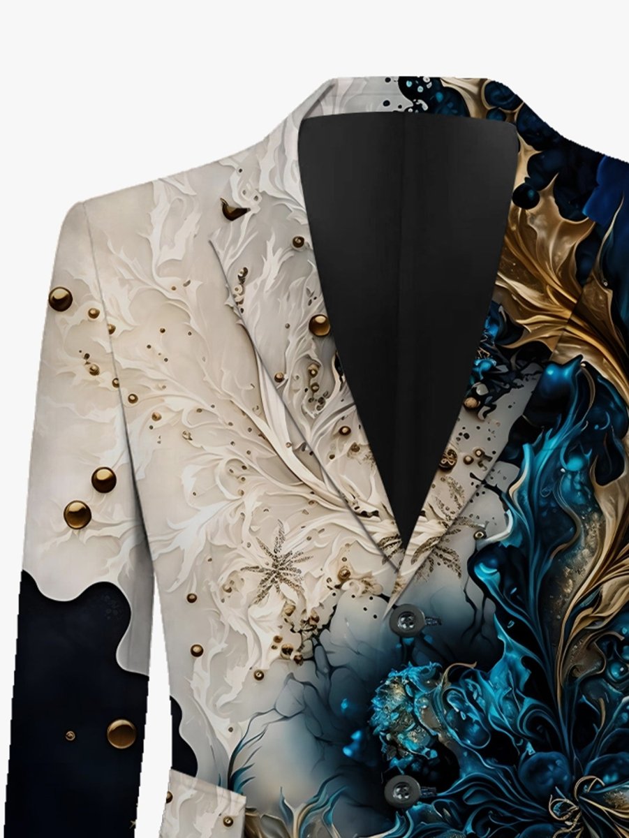 Men's casual skinny fit suit by SHOWLU FASHION, 2-piece lapel set featuring a tailored blazer and matching trousers.