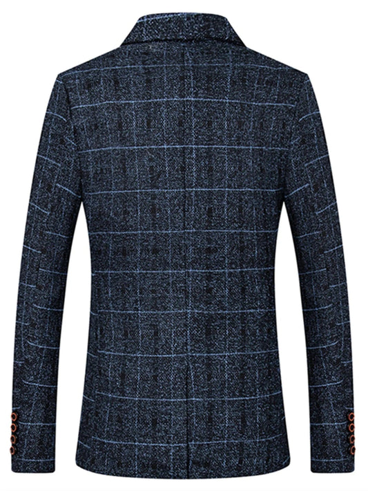 Men's Suit Coat Business Casual Small Suit Spring And Autumn New Professional Clothes Formal Men's Top Fashion Plaid Dress - SHOWLU FASHION STORE